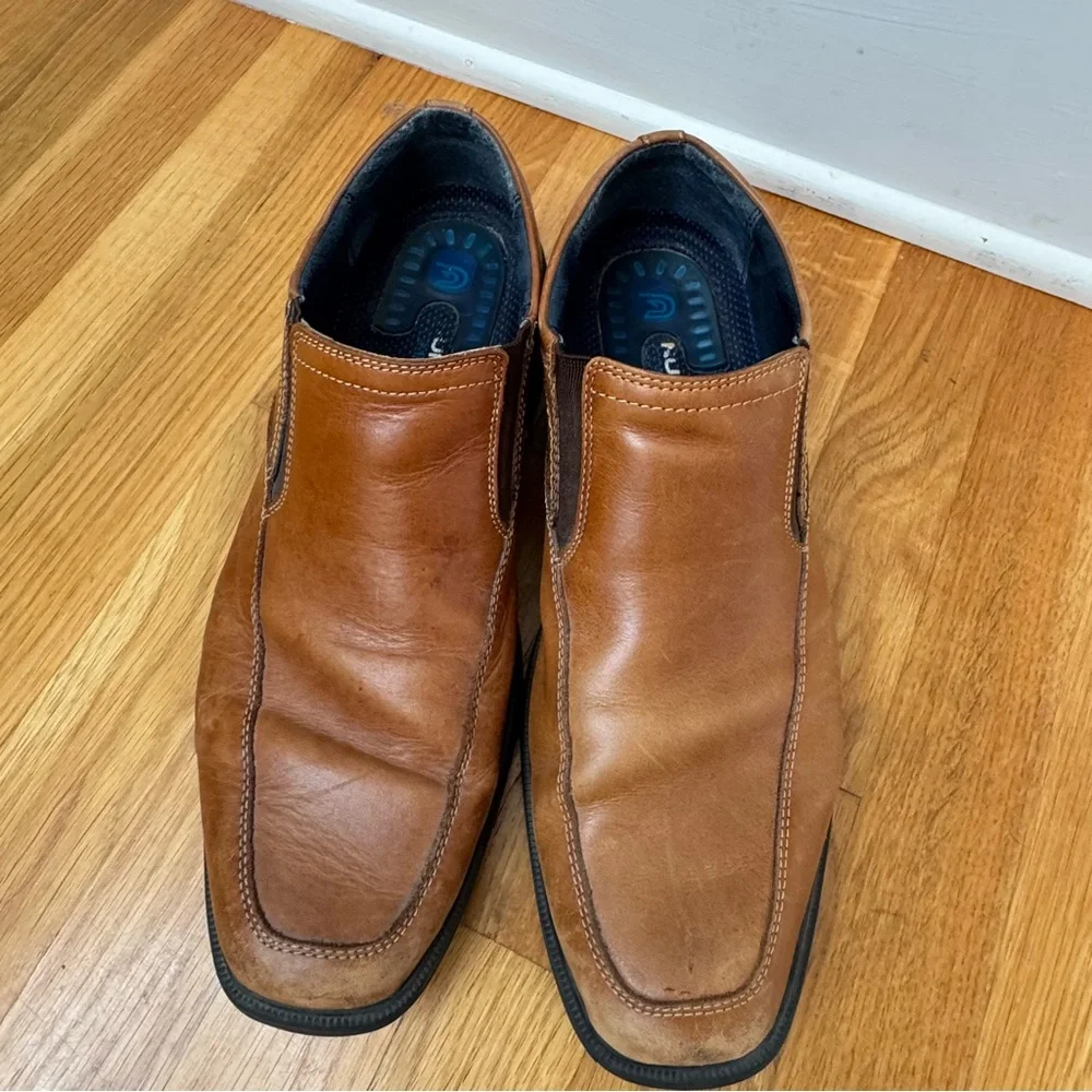 Nunn Bush Lites Men's Brown Leather Slip-On Loafers Comfort Gel Size 11M